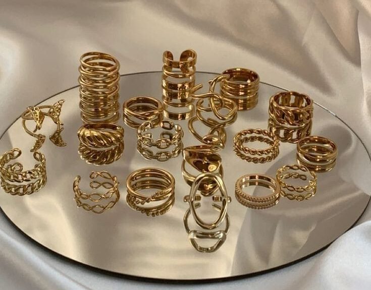 Multiple jewelry rings