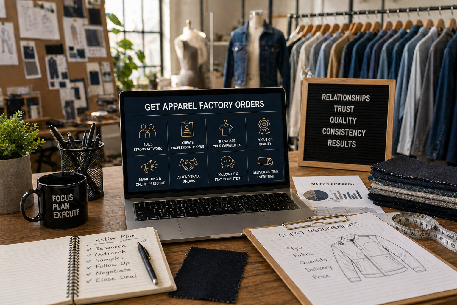 ways to get apparel factory orders