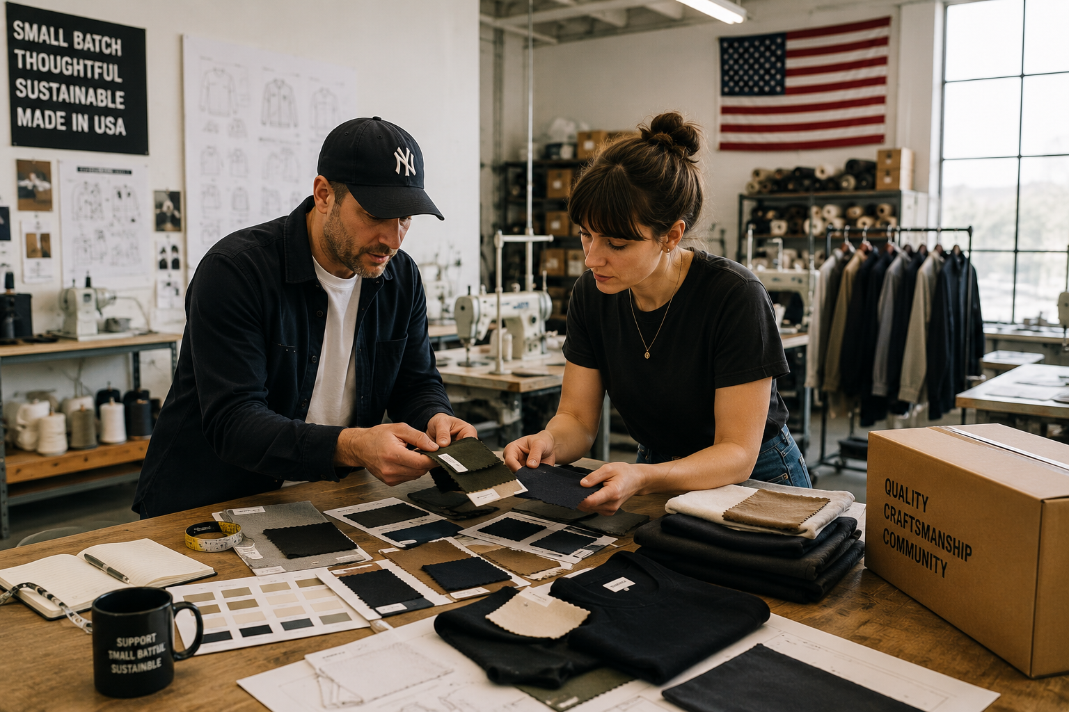 small batch clothing manufacturing USA brand owners
