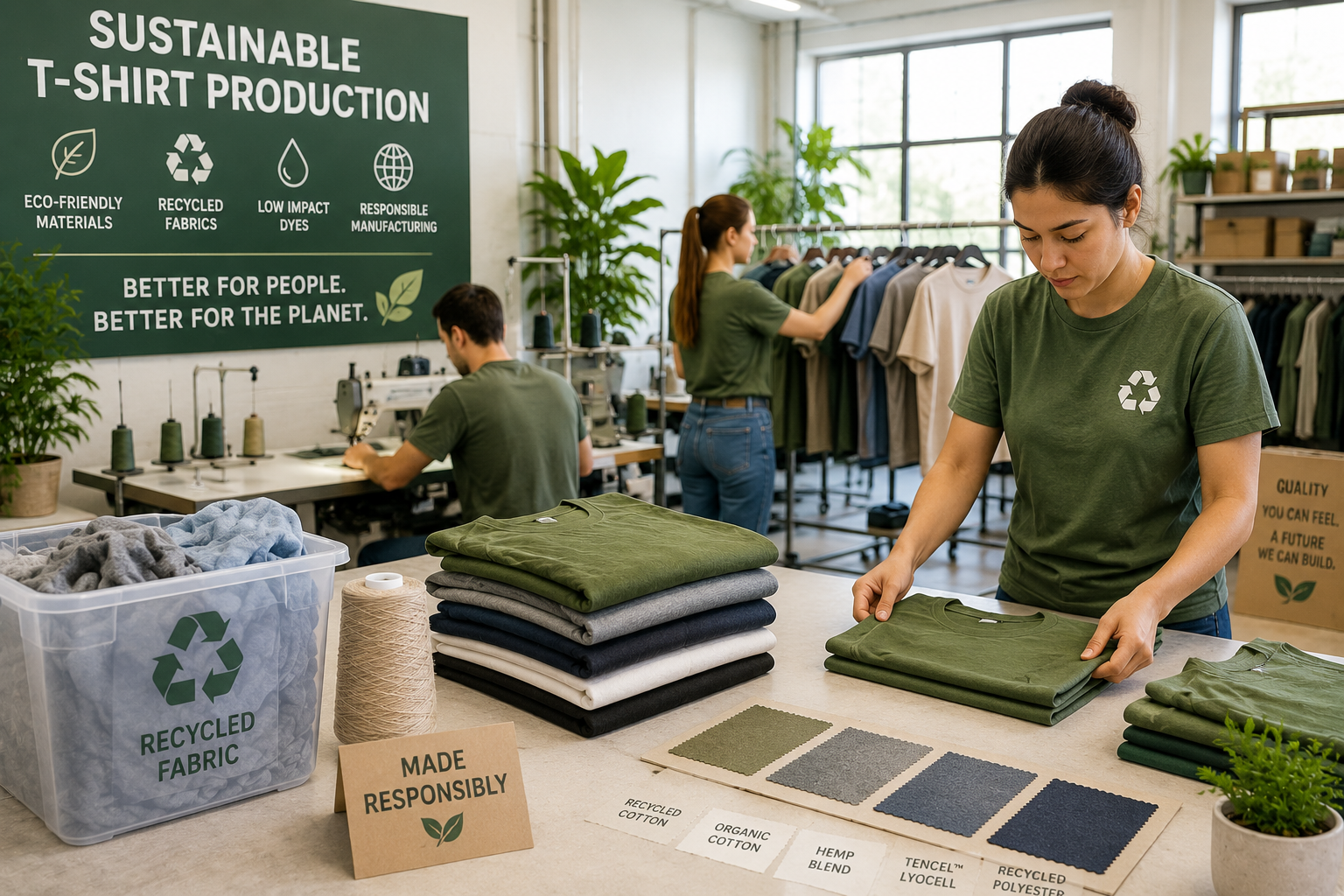 sustainable t shirt manufacturers USA 