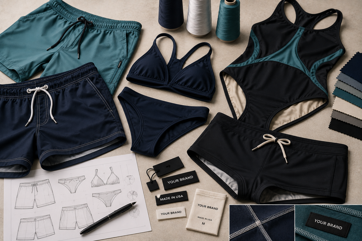 custom swimwear production USA