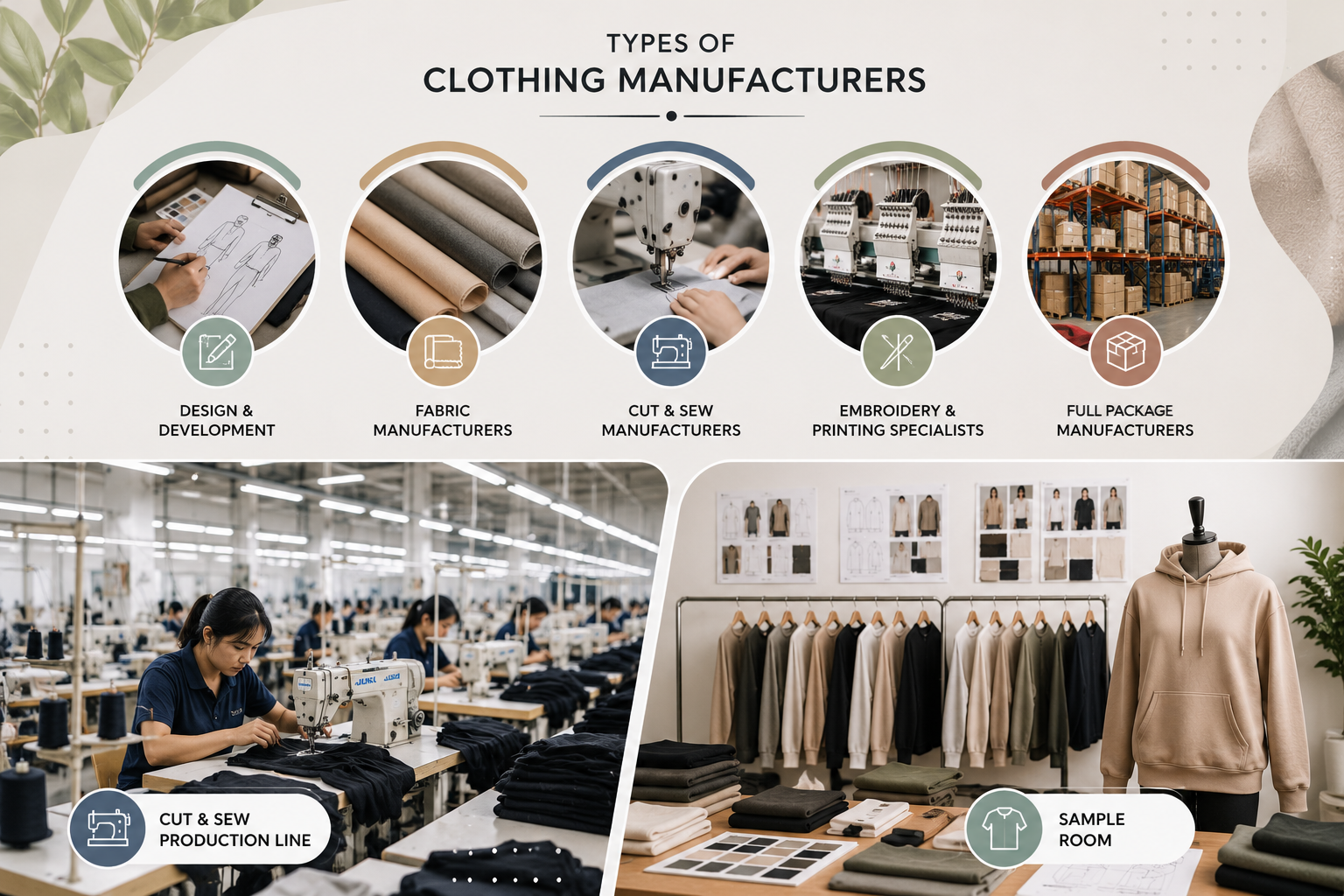 clothing manufacturer types