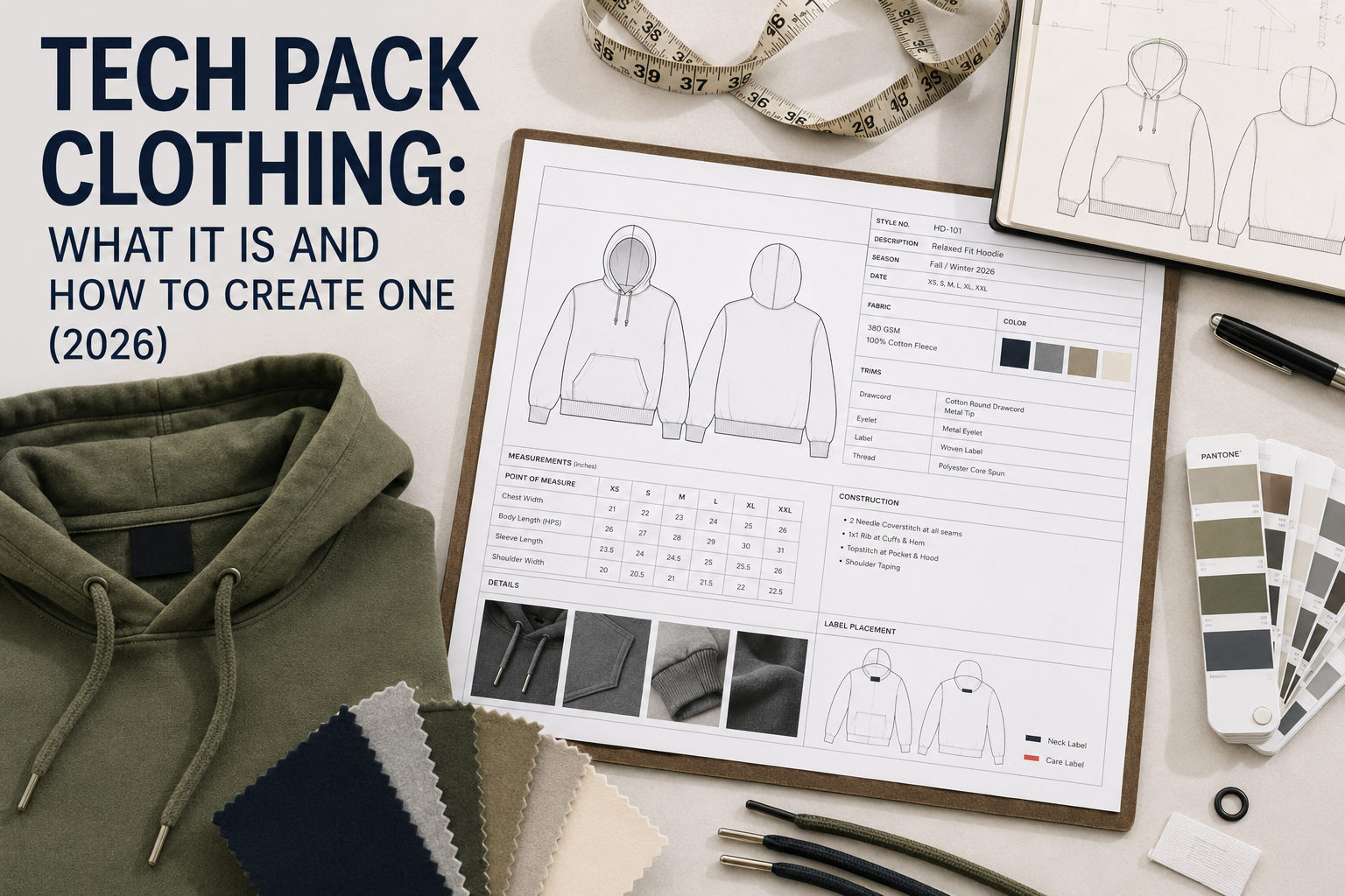 tech pack clothing for brand owners
