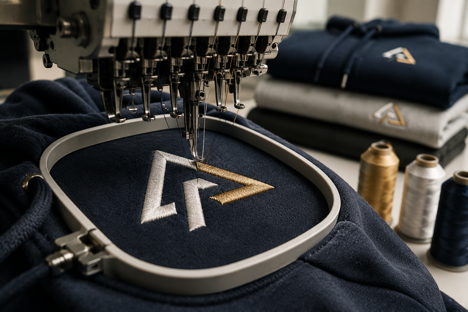 low moq embroidery clothing manufacturer