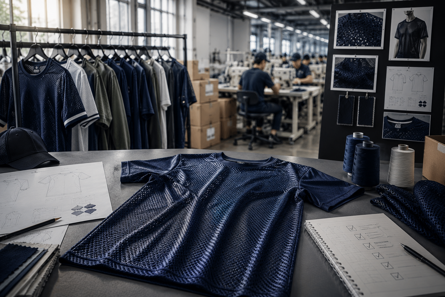 mesh shirt production 