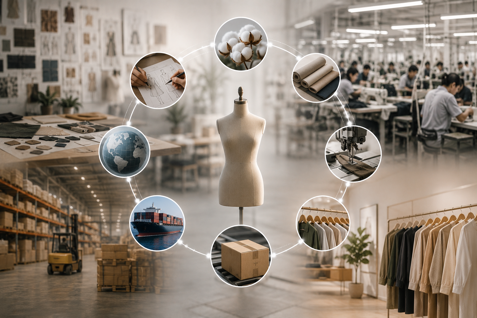 building the tech pack stage of a fashion supply chain