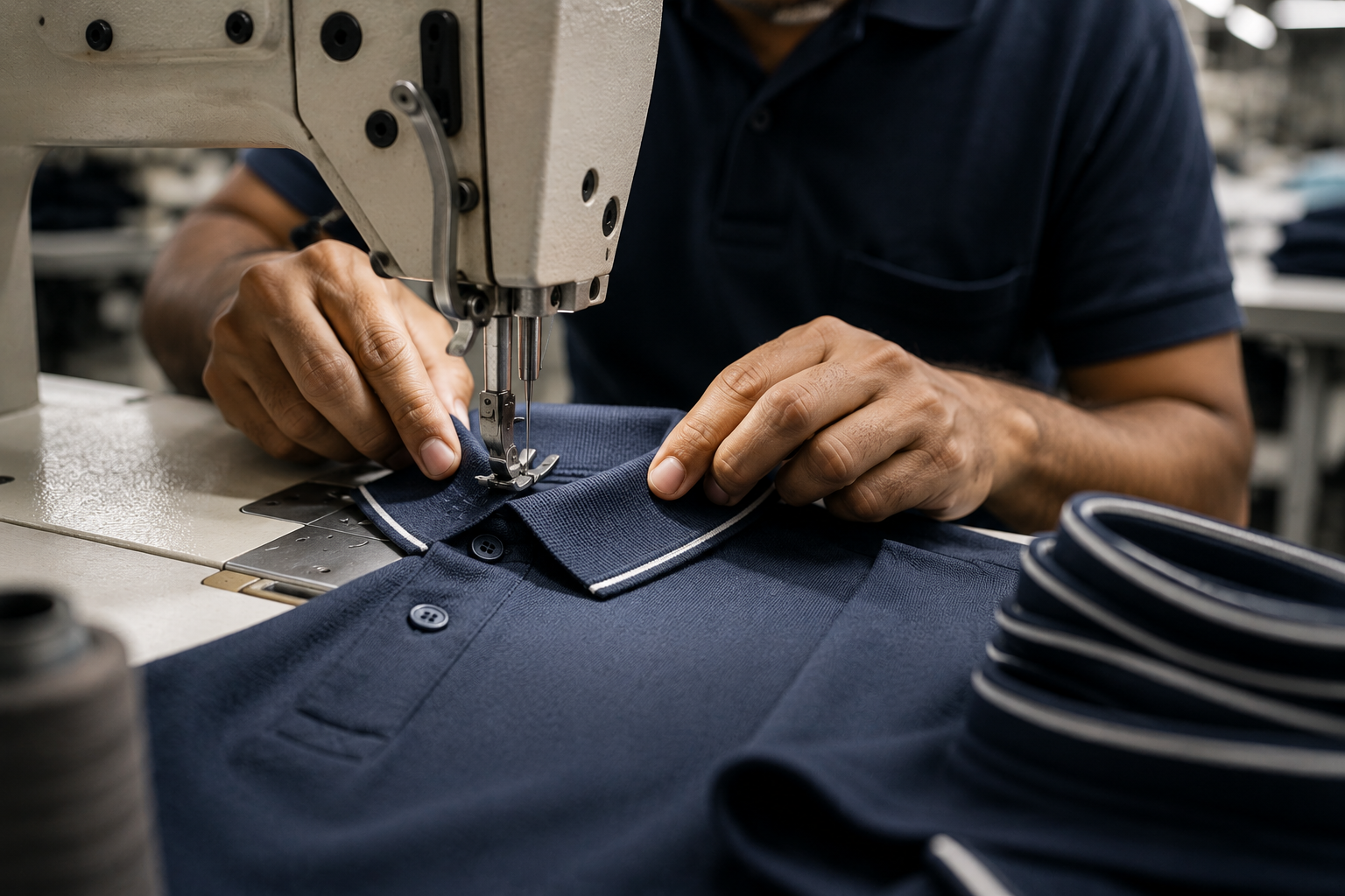made in USA polo shirts production