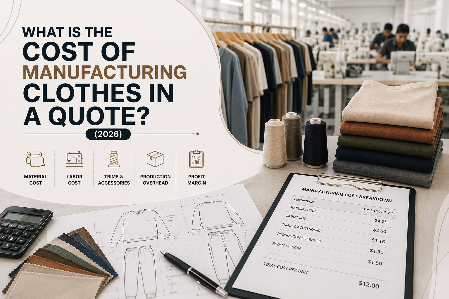 cost of manufacturing clothes