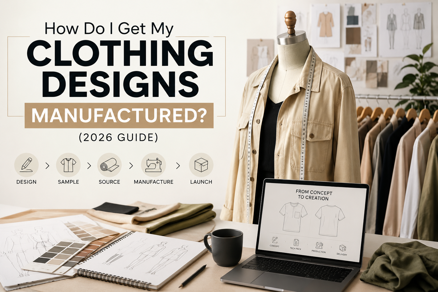 how do i get my clothing designs manufactured