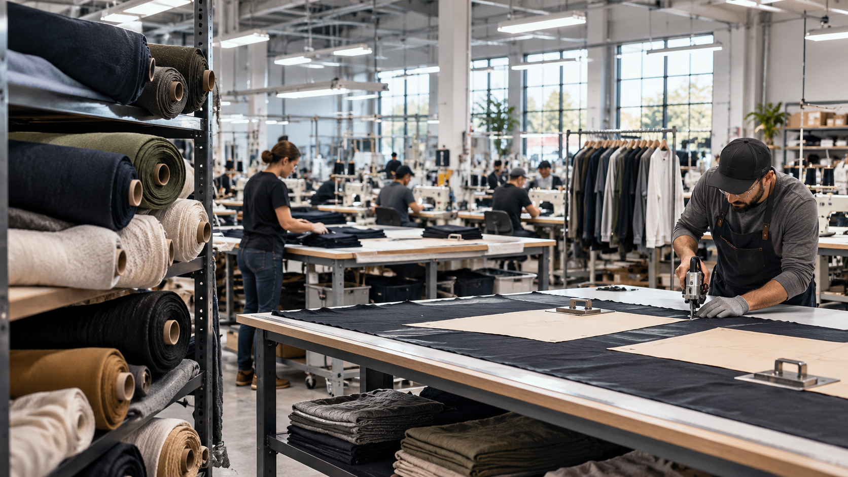 trusted clothing manufacturers factory floor