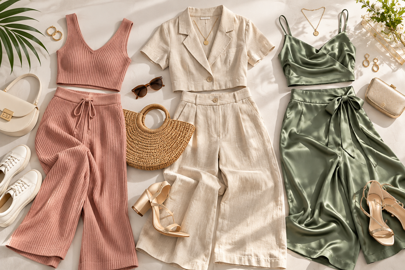 two piece sets styled for different occasions