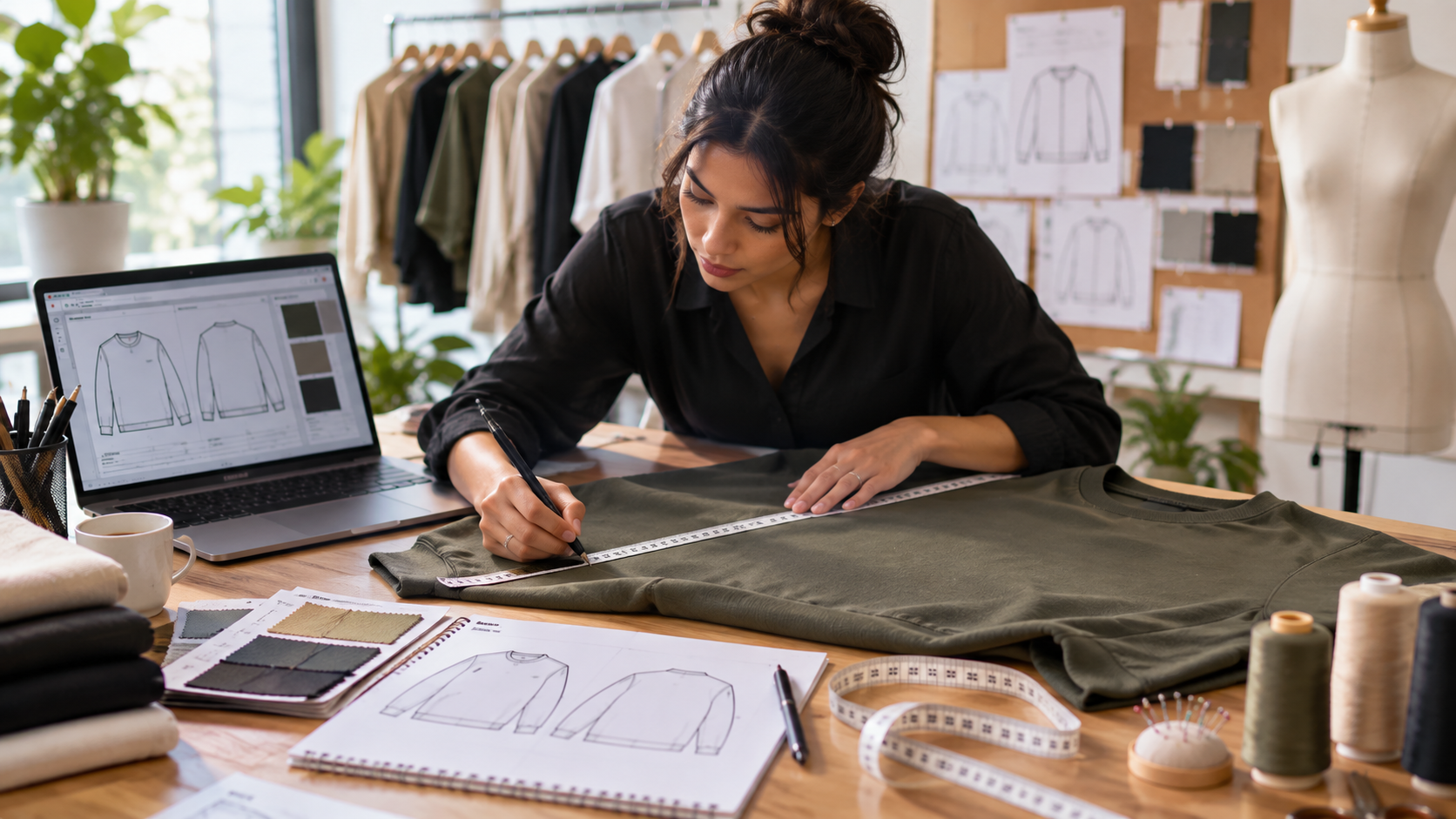 tech pack measurement example for clothing brands