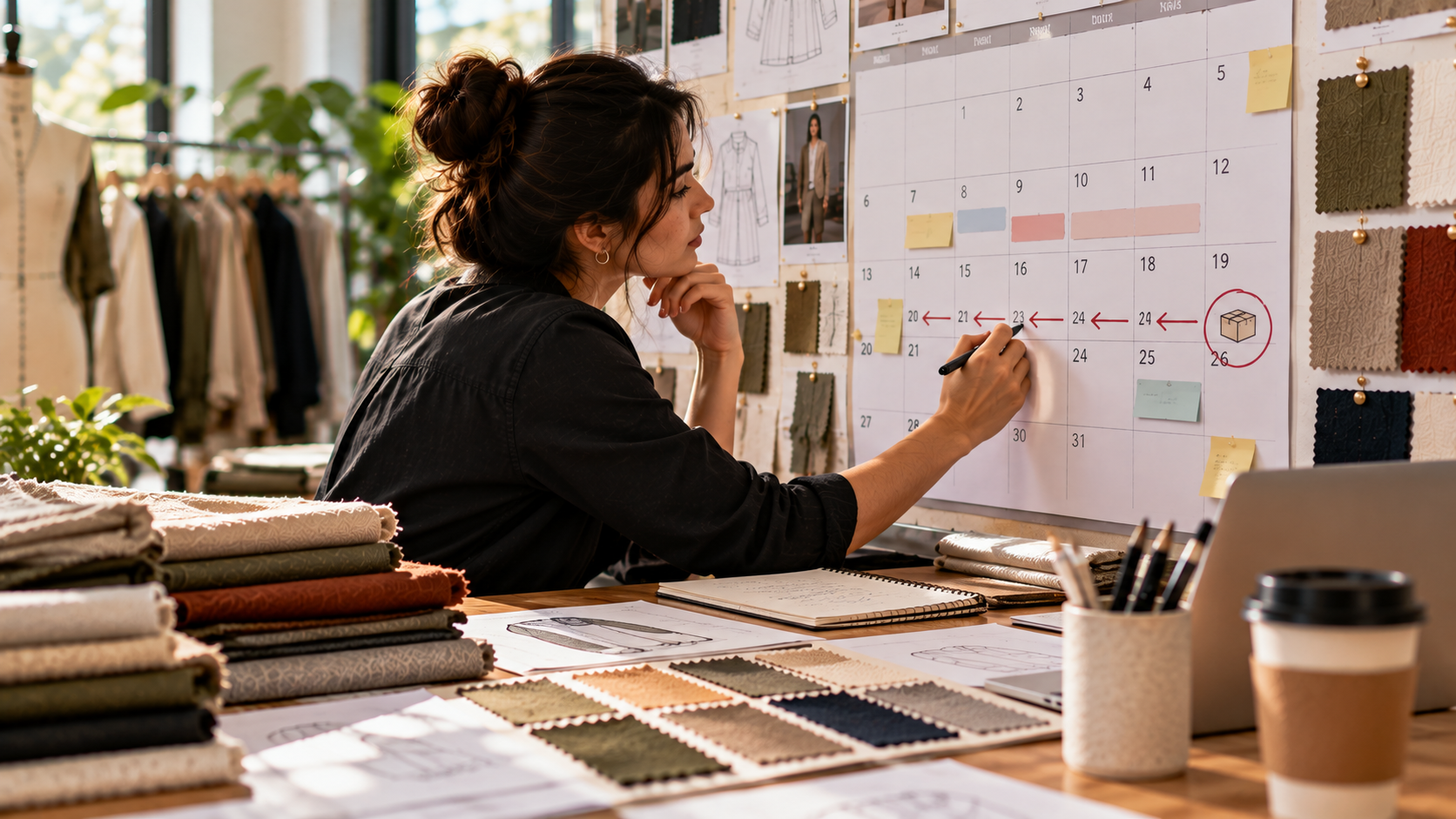 how a production calendar works backward from delivery