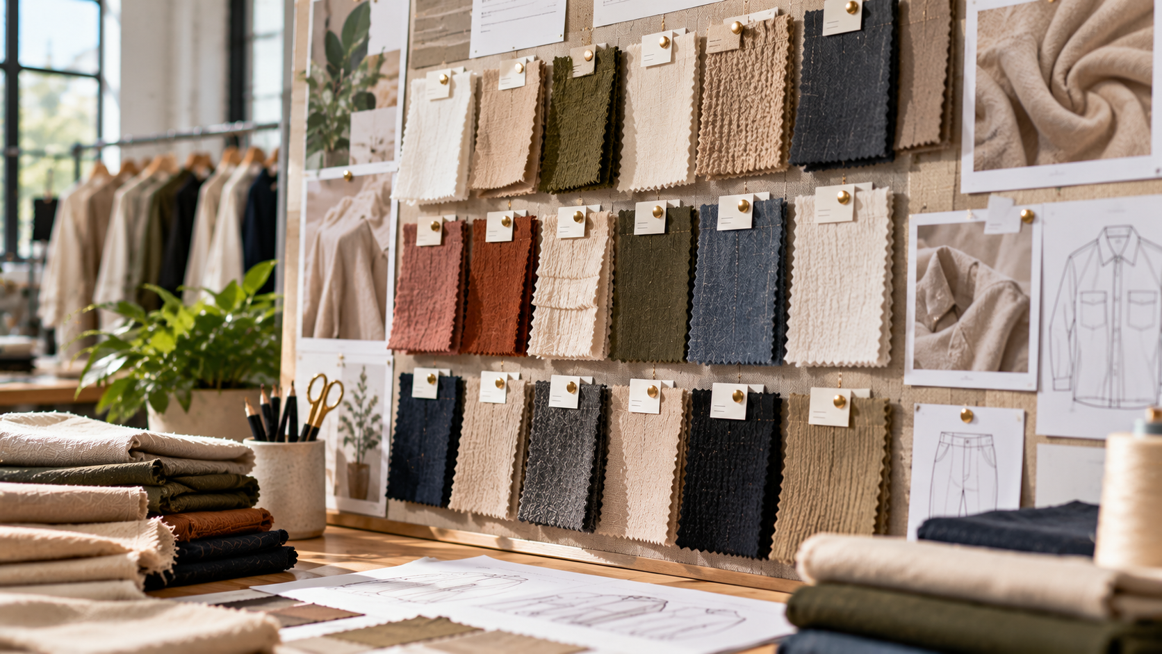 fabric sourcing log for a clothing brand